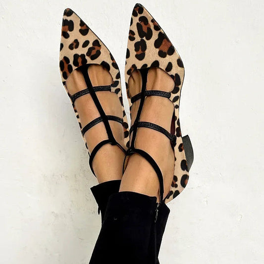 Franca - Zapatos de Tacón con Correa Leopardo