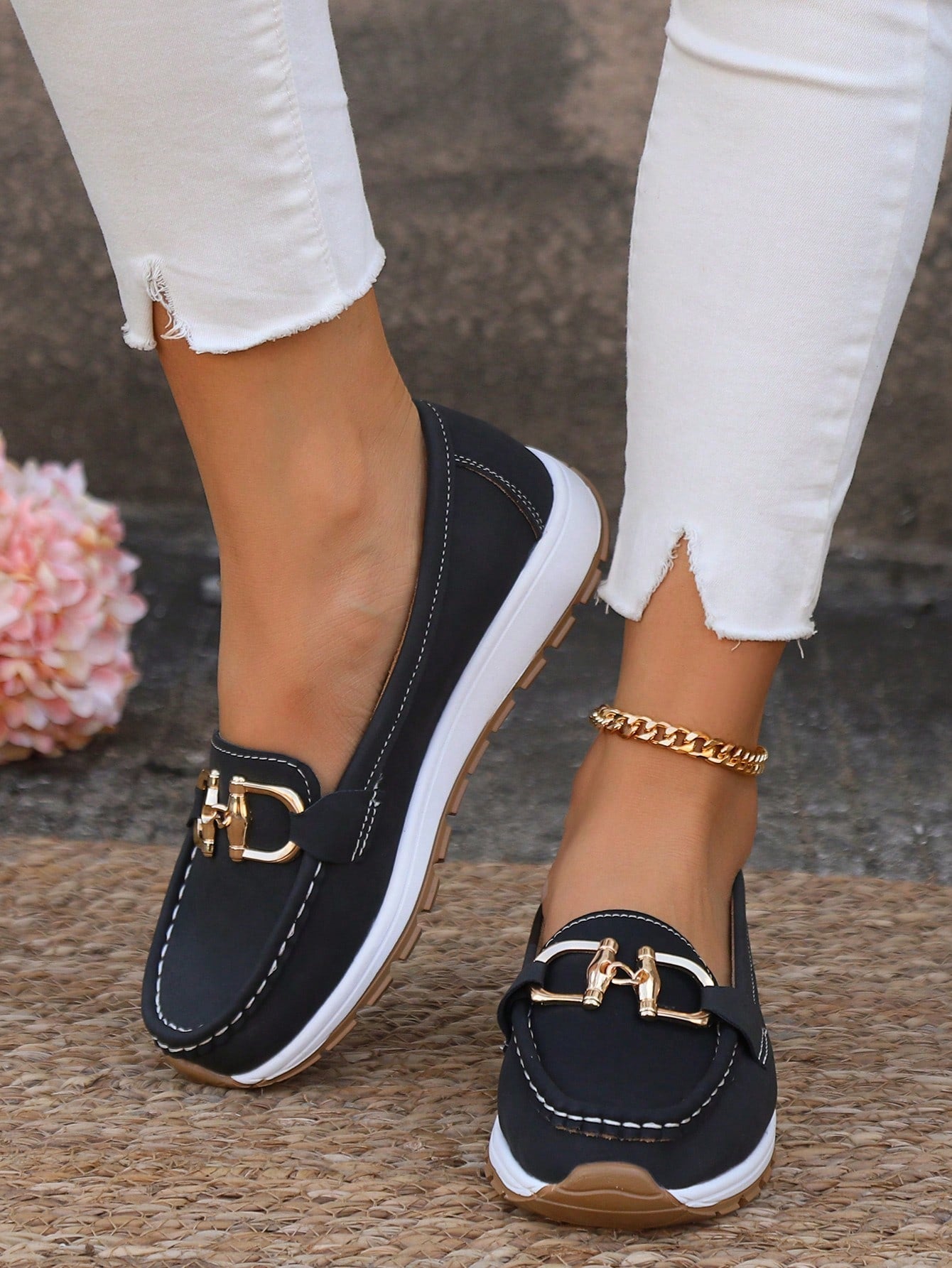 Daniela - Mocasines de Plataforma con Hebilla