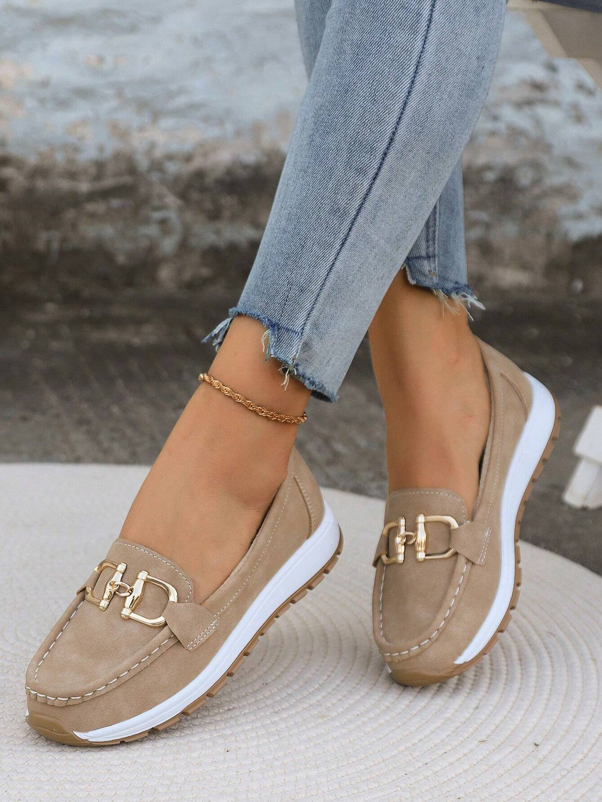 Daniela - Mocasines de Plataforma con Hebilla