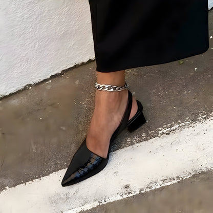 Graziella - Zapatos de Tacón con Punta Ancha