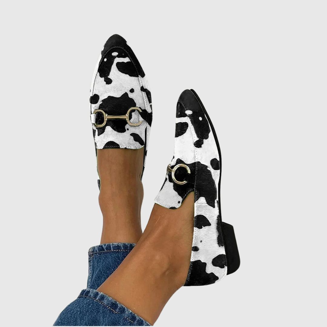 Anna - Mocasines Estampados con Detalle de Hebilla