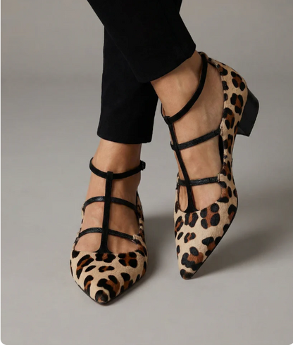 Franca - Zapatos de Tacón con Correa Leopardo