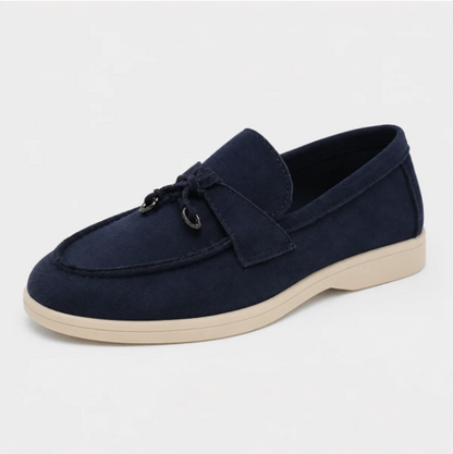 Amelia | Mocasines Mule de Ante con Borlas